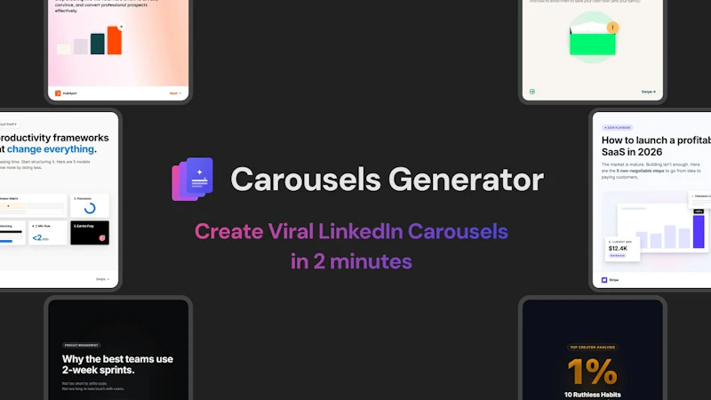 Carousels Generator screenshot 1 (video preview)