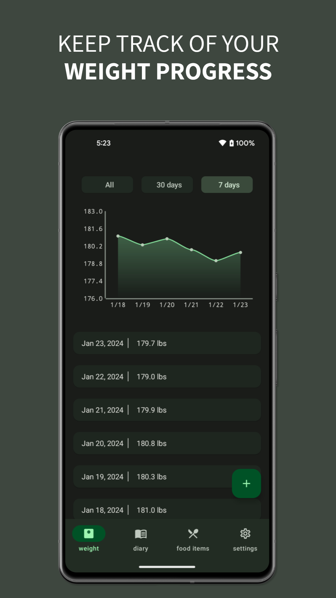 Mídia 4 de Calorias simples - Contador de calorias offline para Android