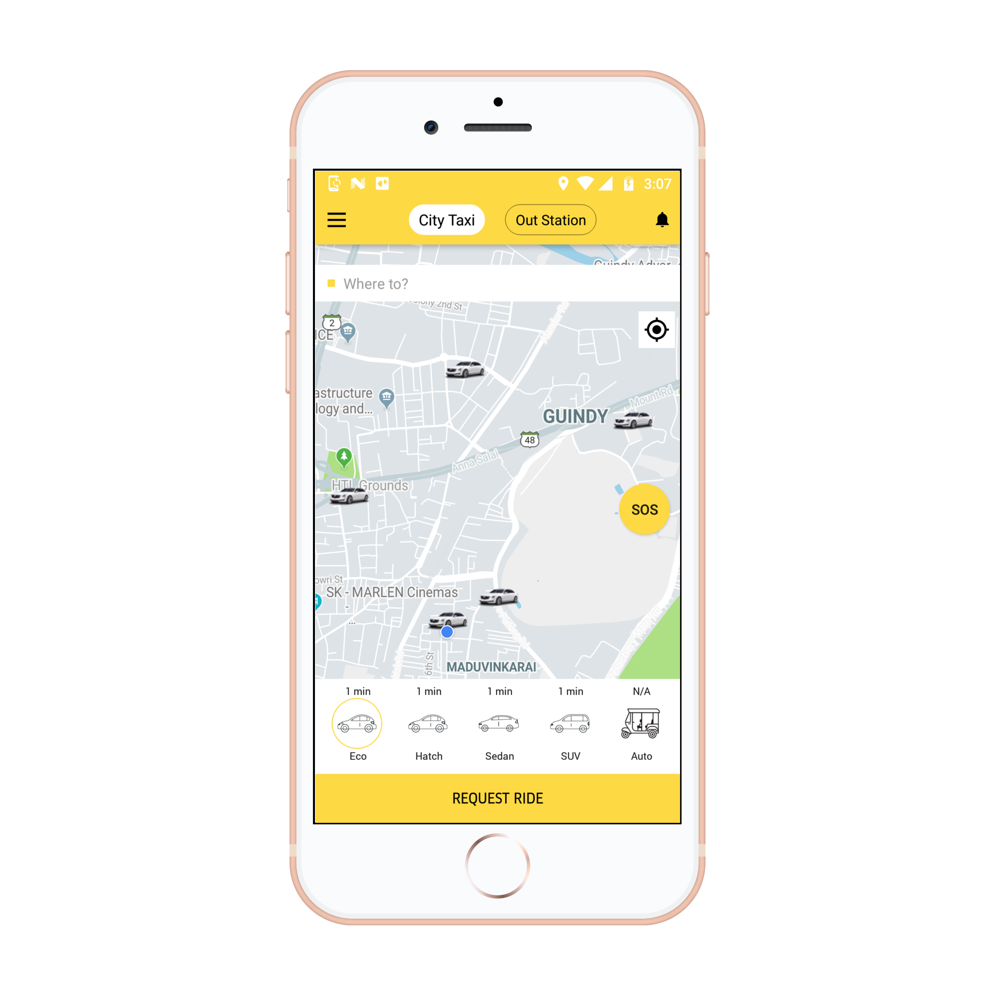 Uber Clone/Taxi Booking Application
