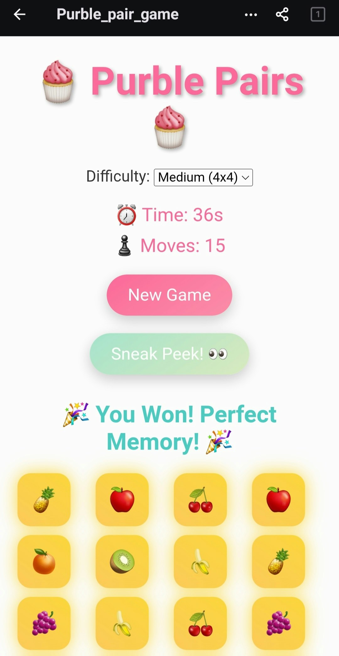 Purble pairs game  gallery image