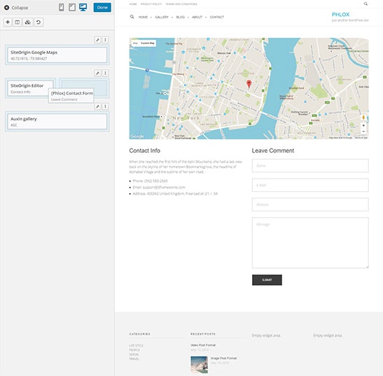 Phlox Free WordPress Theme gallery image