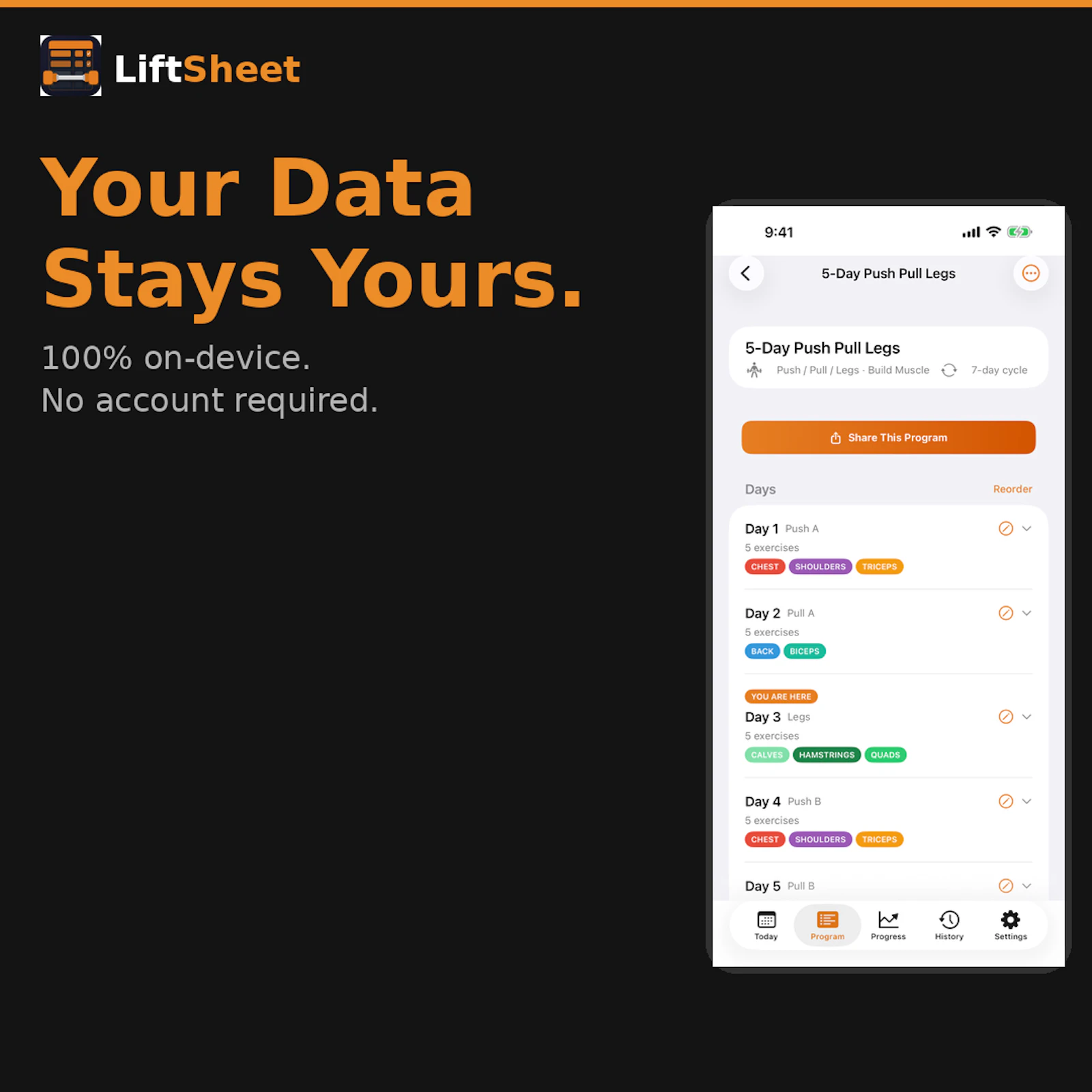 LiftSheet screenshot 4