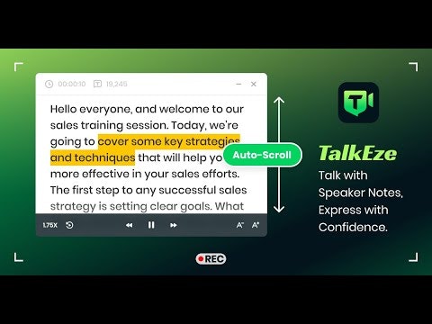 startuptile TalkEze-Speaker note for screen recording and online meetings
