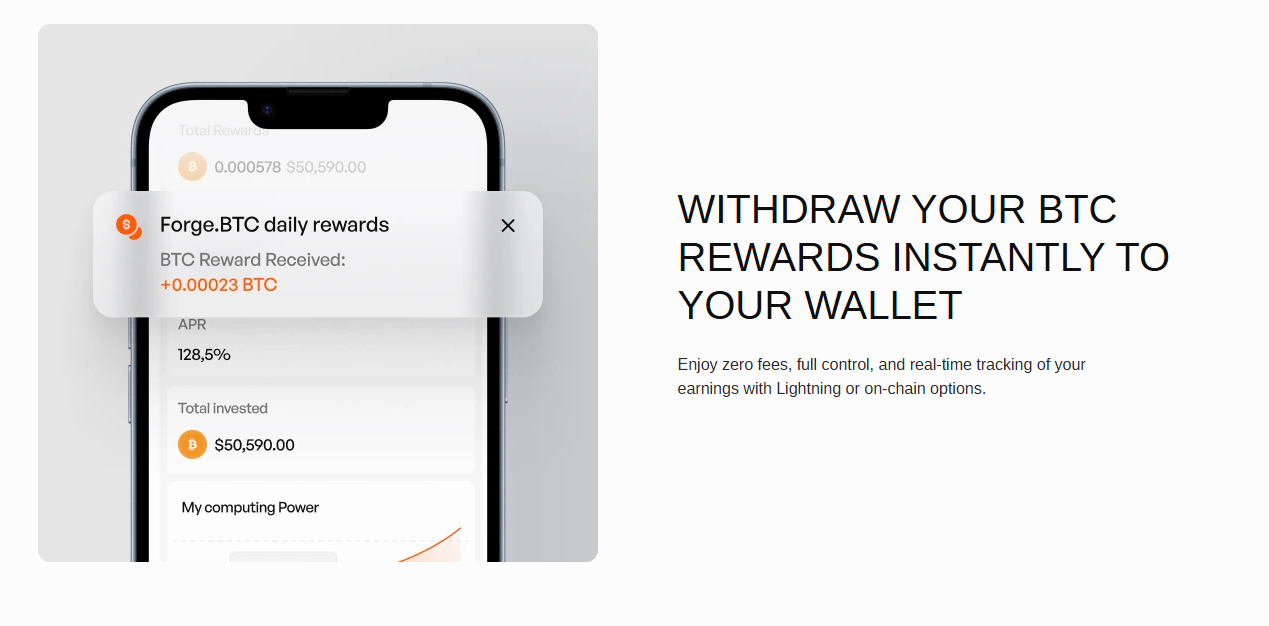 ForgeBTC — Cloud Bitcoin Mining Platform gallery image