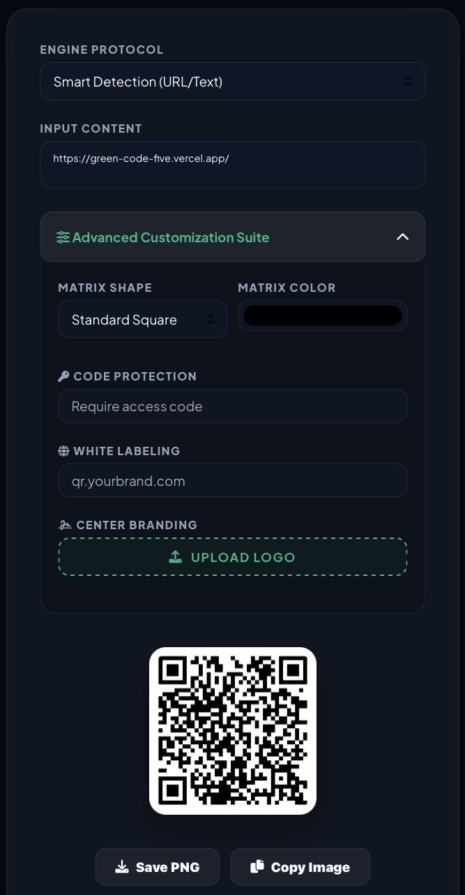 GreenCode | QR Code Generator gallery image