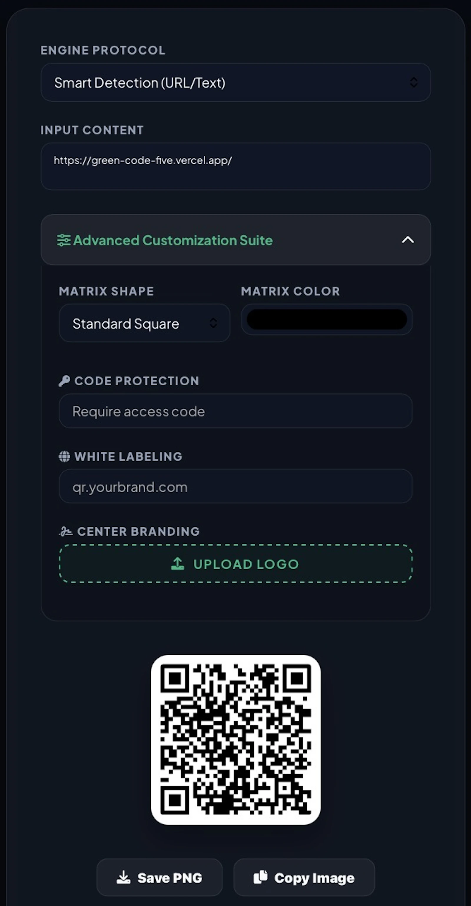 GreenCode | QR Code Generator screenshot 2