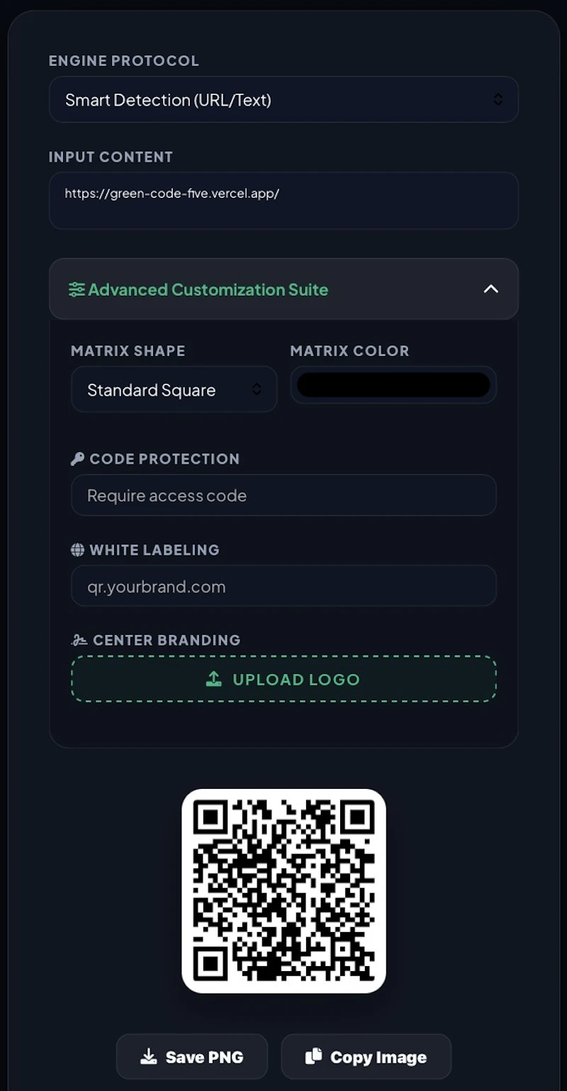GreenCode | QR Code Generator screenshot 2