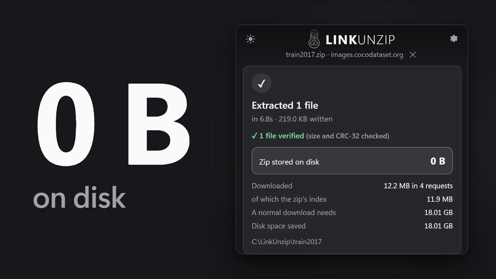 LinkUnzip screenshot 1 (video preview)