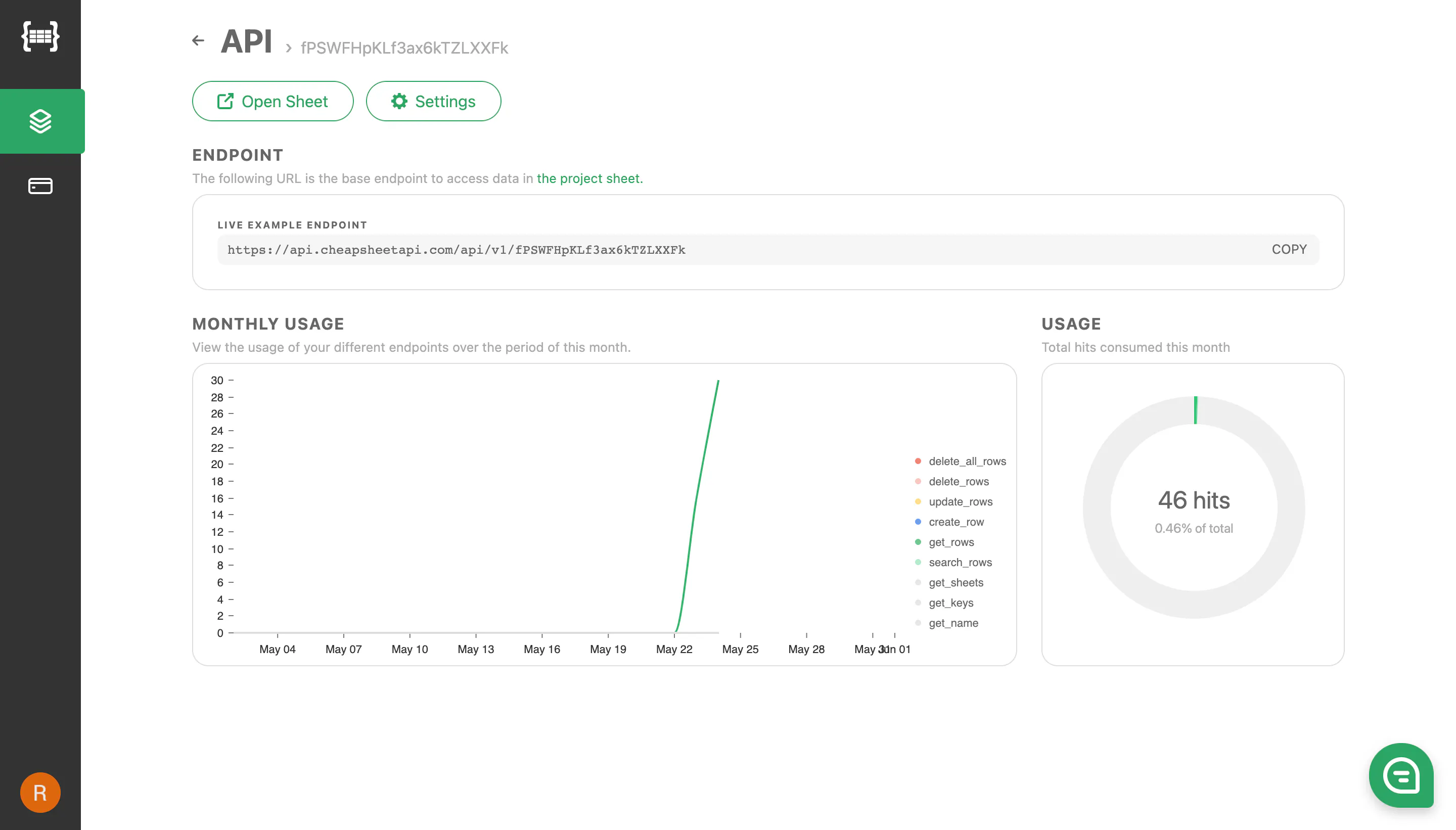CheapSheet API gallery image