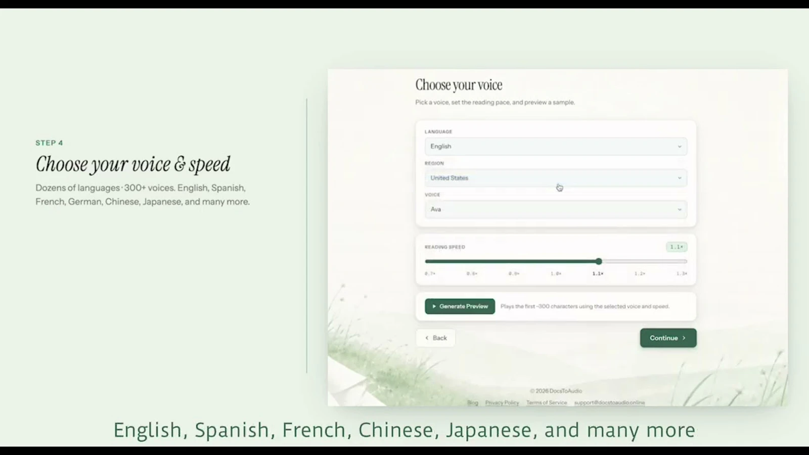 DocsToAudio screenshot 1 (video preview)
