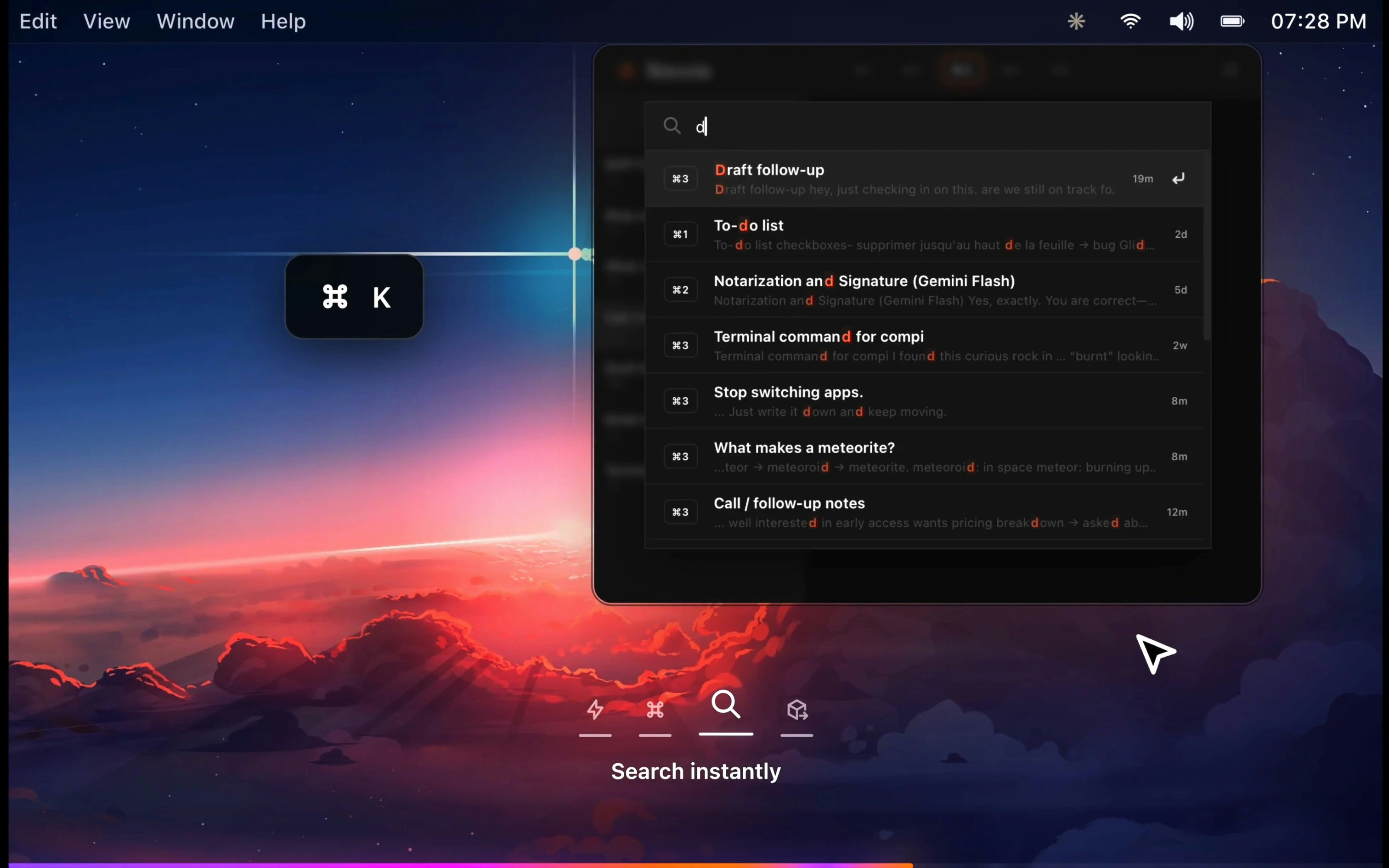 Meteorite - Screenshot 3 showing product features and functionality