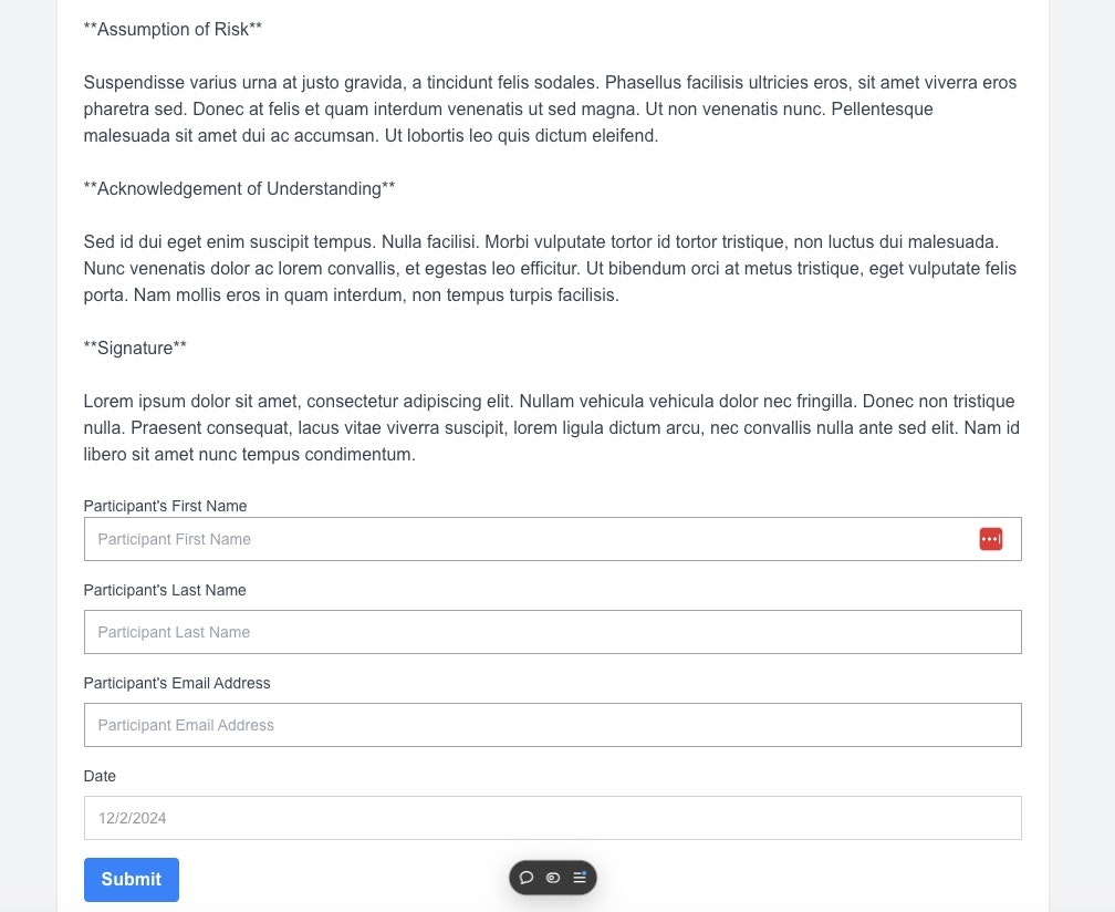 Waiverguard - Software di esonero e moduli di rilascio per le attività ricreative media 5
