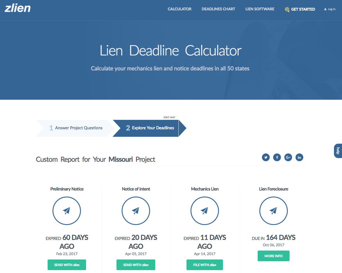 Lien Deadline Calculator gallery image