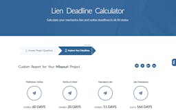 Lien Deadline Calculator media 1