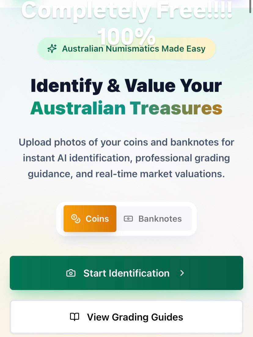 Aussie numismatics - Screenshot 2 showing product features and functionality