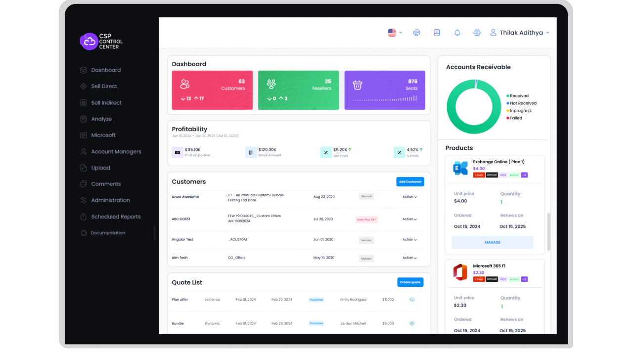 CSP Control Center screenshot 3