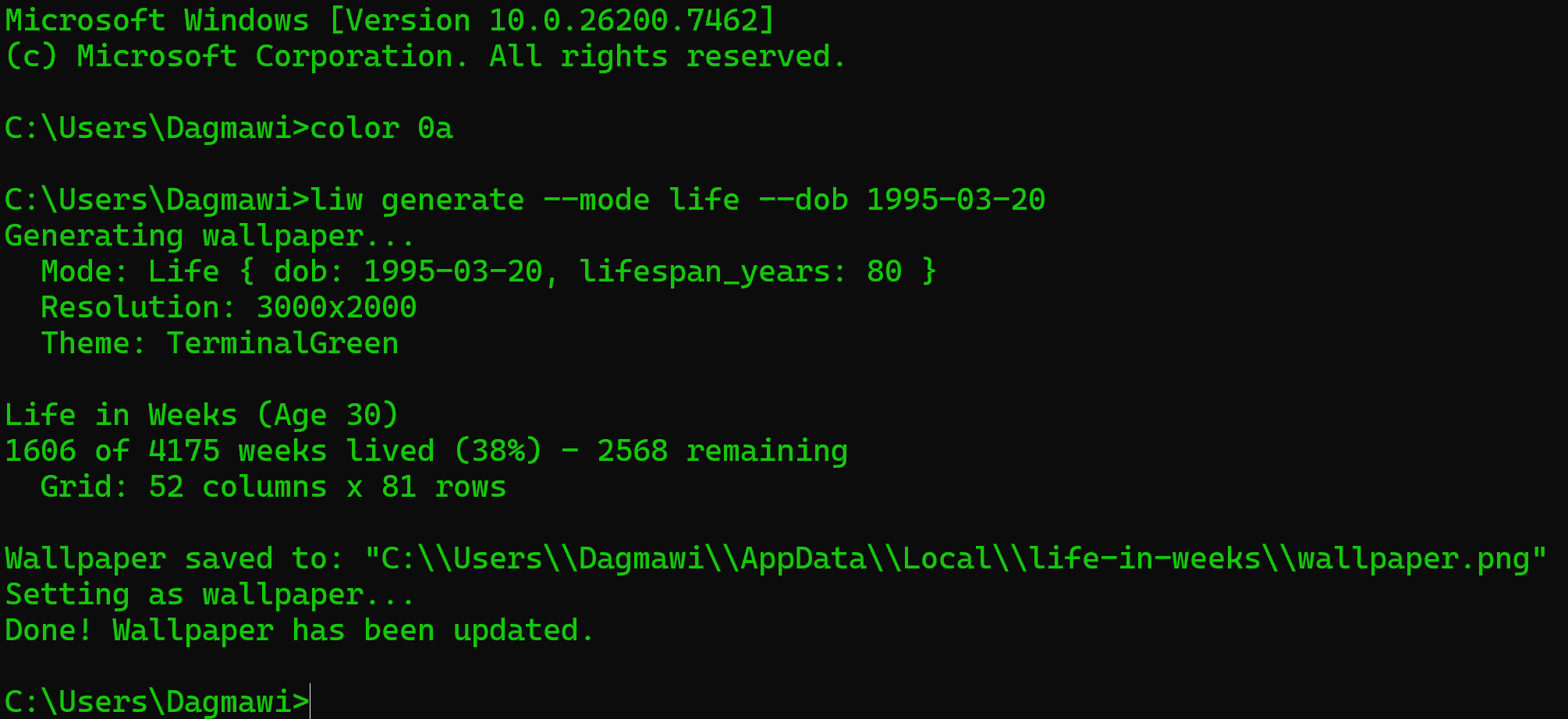 Life in Weeks - Screenshot 3 showing product features and functionality