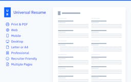 Universal Resume Template media 1