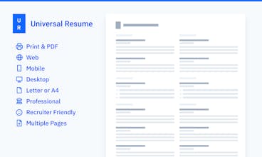 Universal Resume Template gallery image