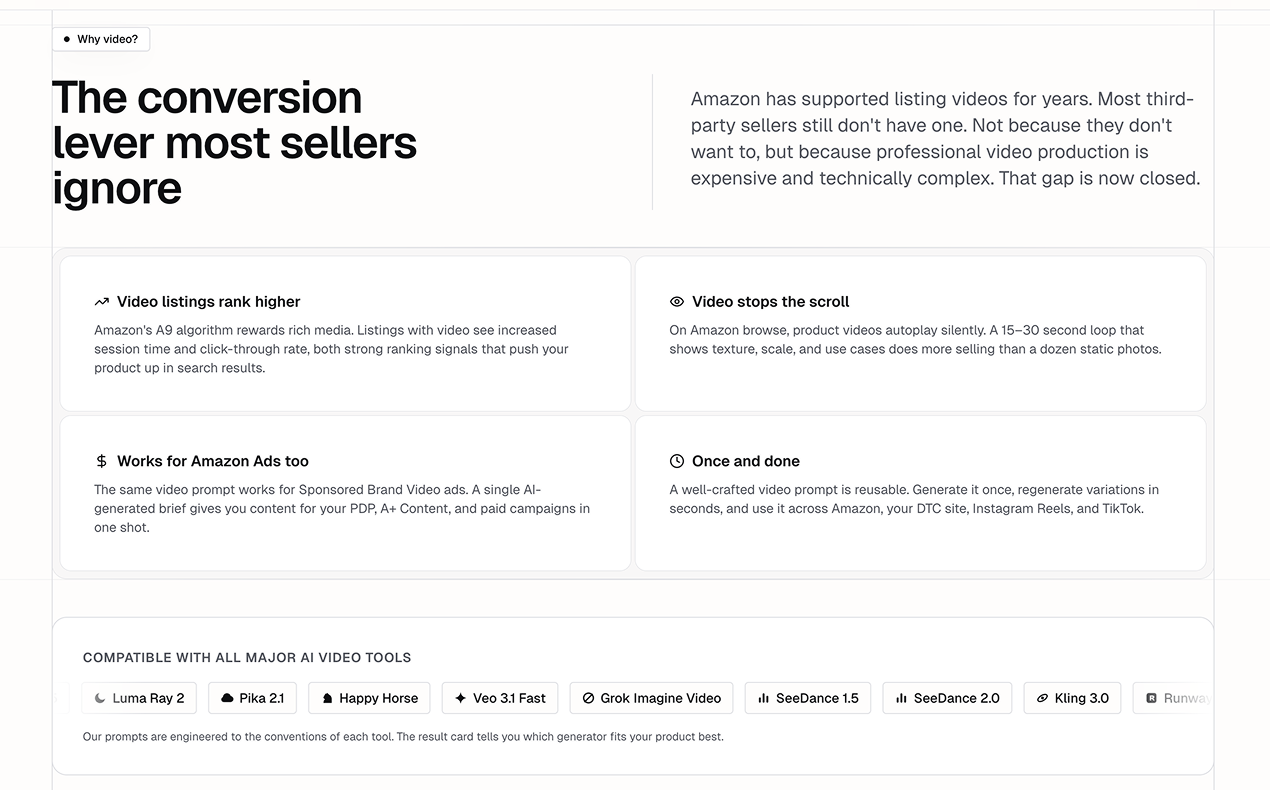 Amazon AI Video Prompt Generator gallery image