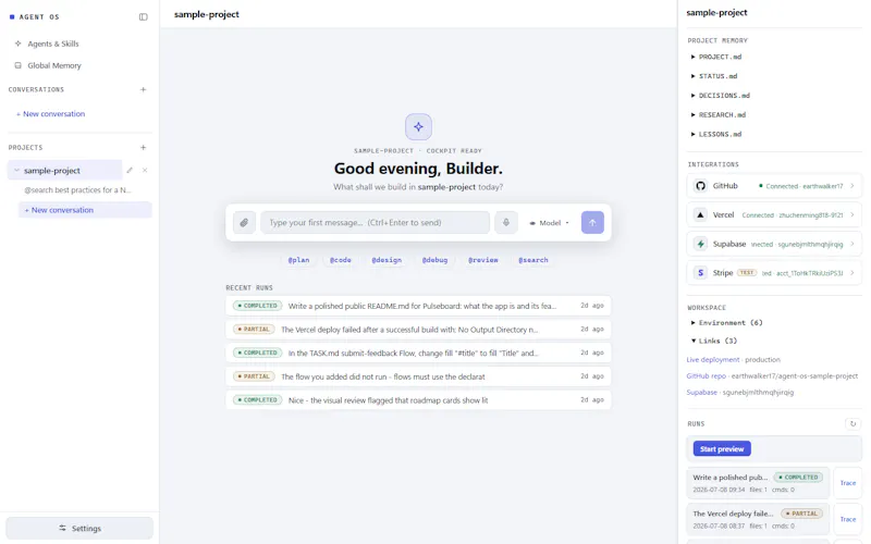 Agent OS screenshot 3