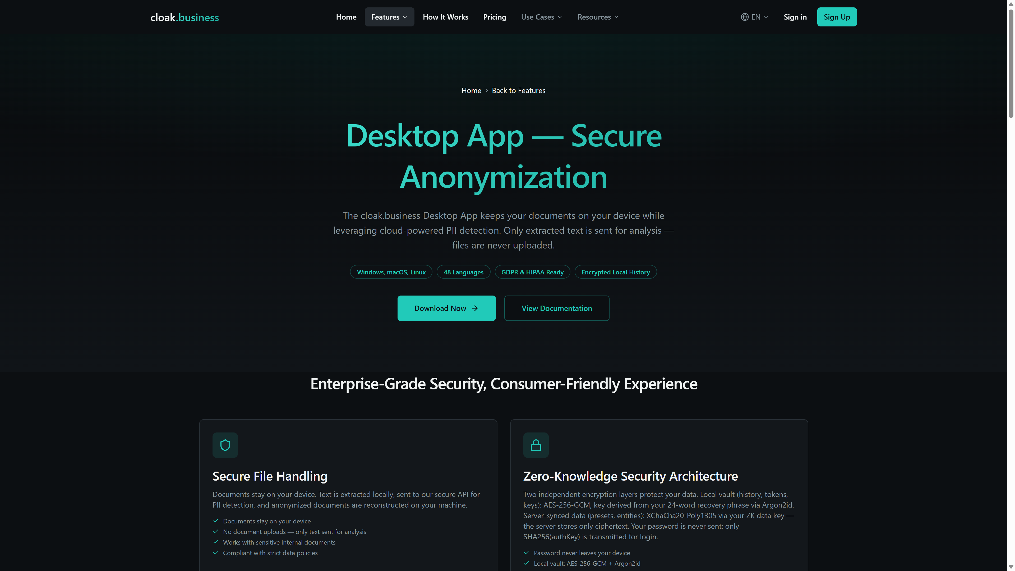 cloak.business SDK gallery image
