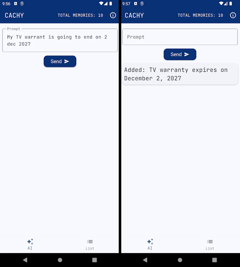 Cachy screenshot 1