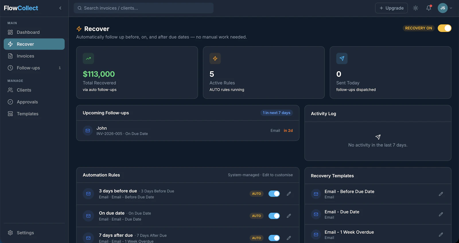FlowCollect screenshot 2