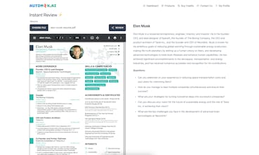 Evaluación de currículums impulsada por IA: tecnología de vanguardia que evalúa los currículums para mejorar la credibilidad profesional.