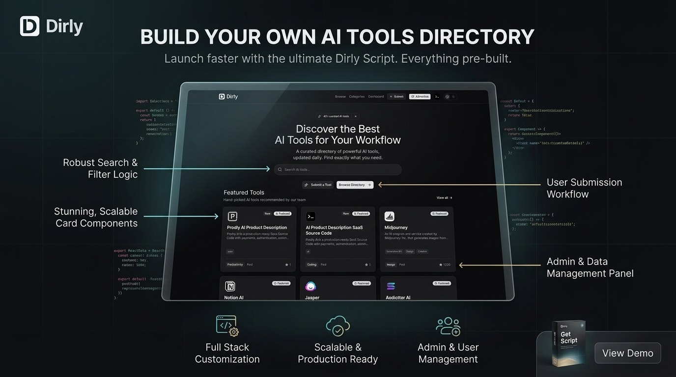 Dirly AI Tools Directory Ready-made SaaS gallery image