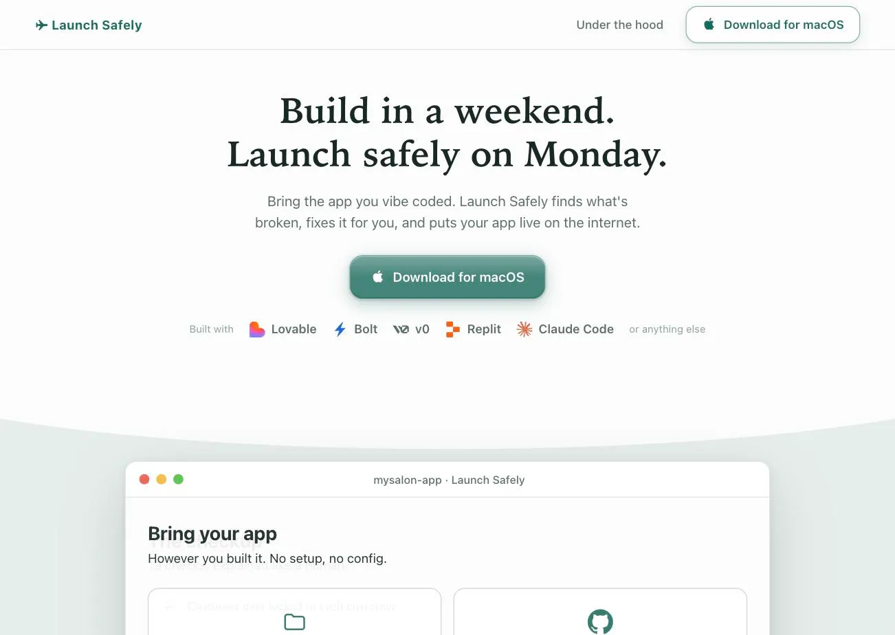 LaunchSafely.ai screenshot 1