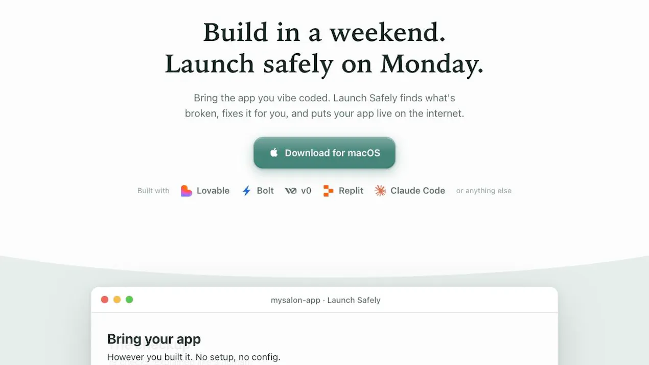 LaunchSafely.ai product
