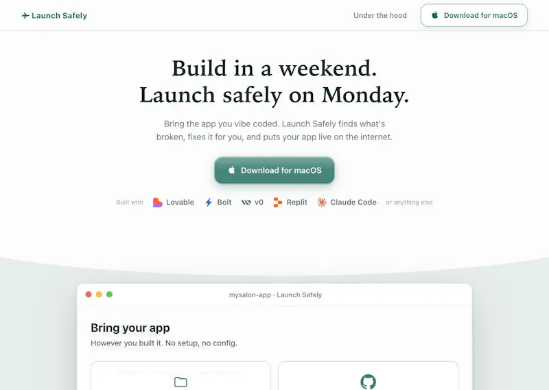 LaunchSafely.ai screenshot 1
