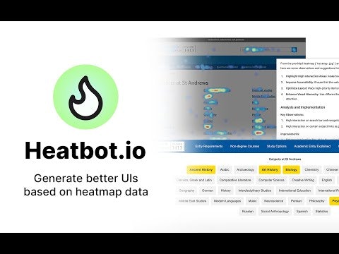 startuptile Heatbot.io-Generate improved websites from heatmaps with AI