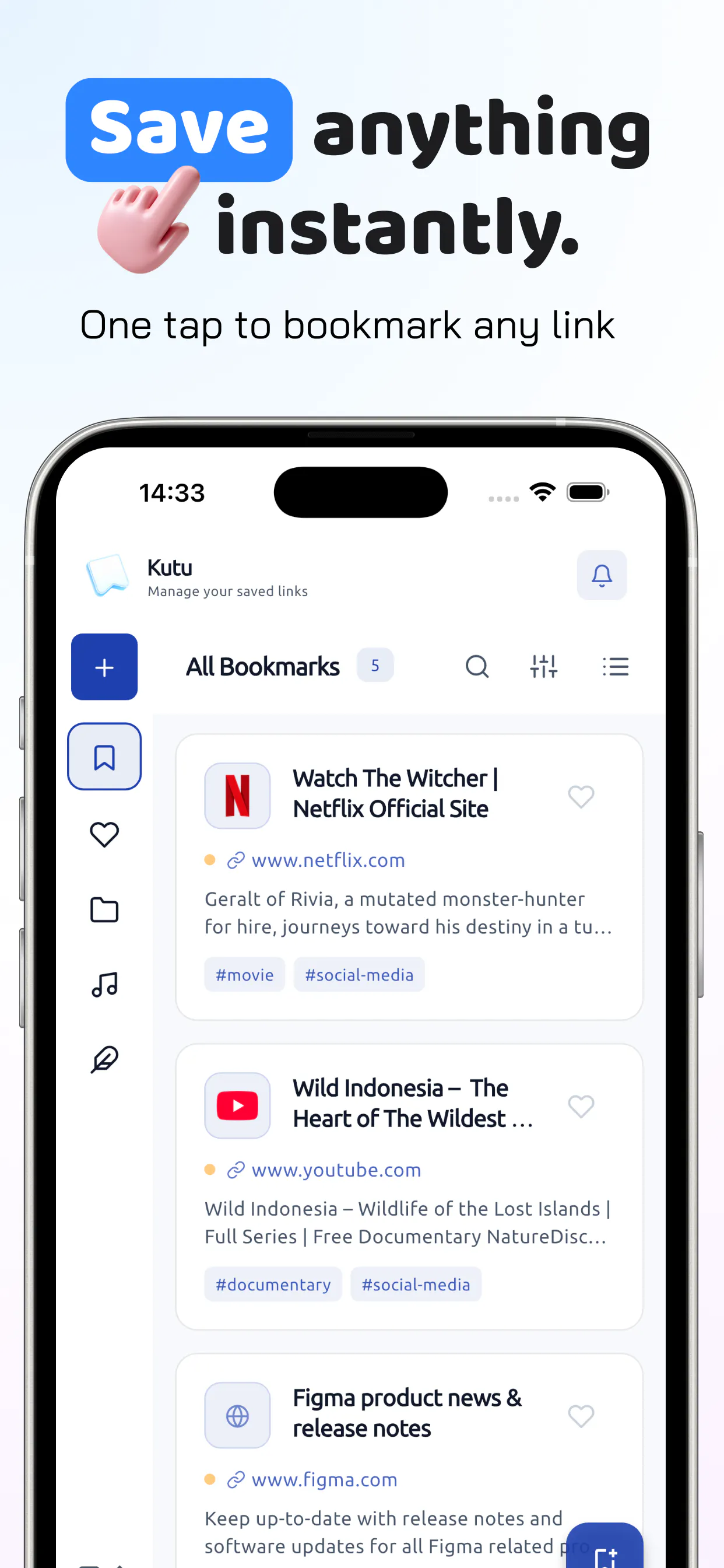 Kutu: Bookmark & Link Manager gallery image
