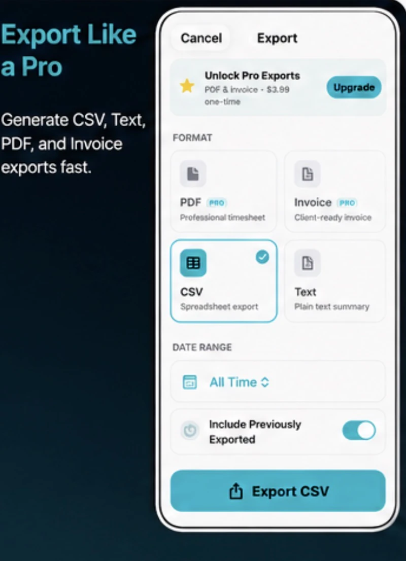 NotaTime — Simple Time Tracking screenshot 4