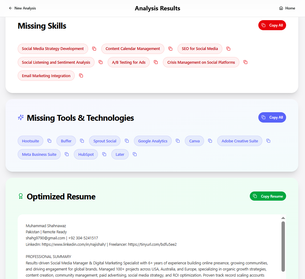 ATS Resume and LinkedIn Optimizer  - Screenshot 5 showing product features and functionality