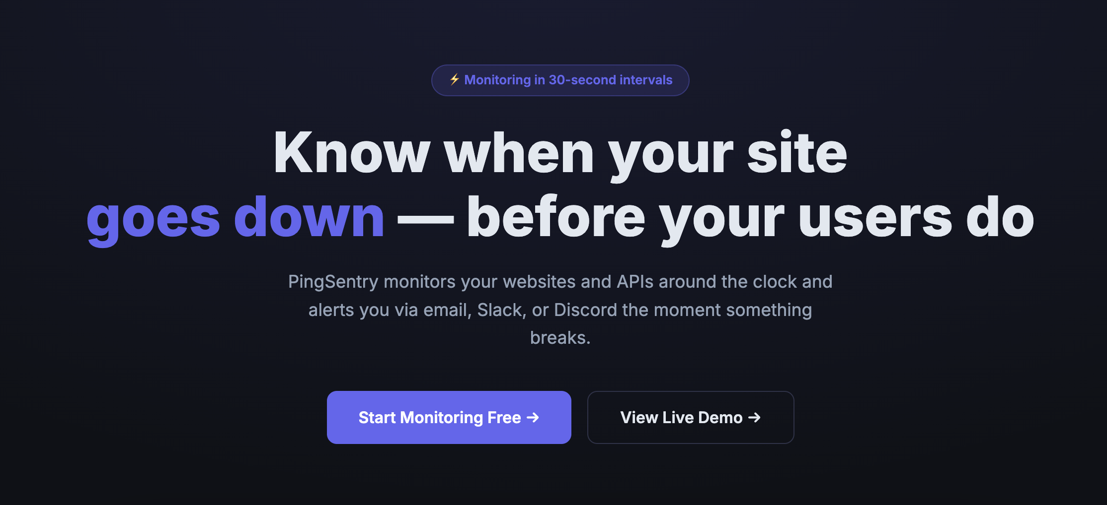 PingSentry — Simple Uptime Monitoring gallery image