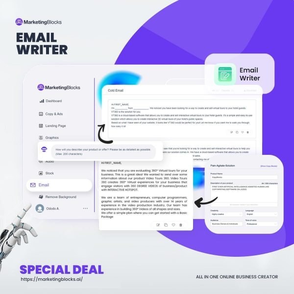 營銷阻止Web應用程序 - 立即為您的業務生成營銷副本 media 3