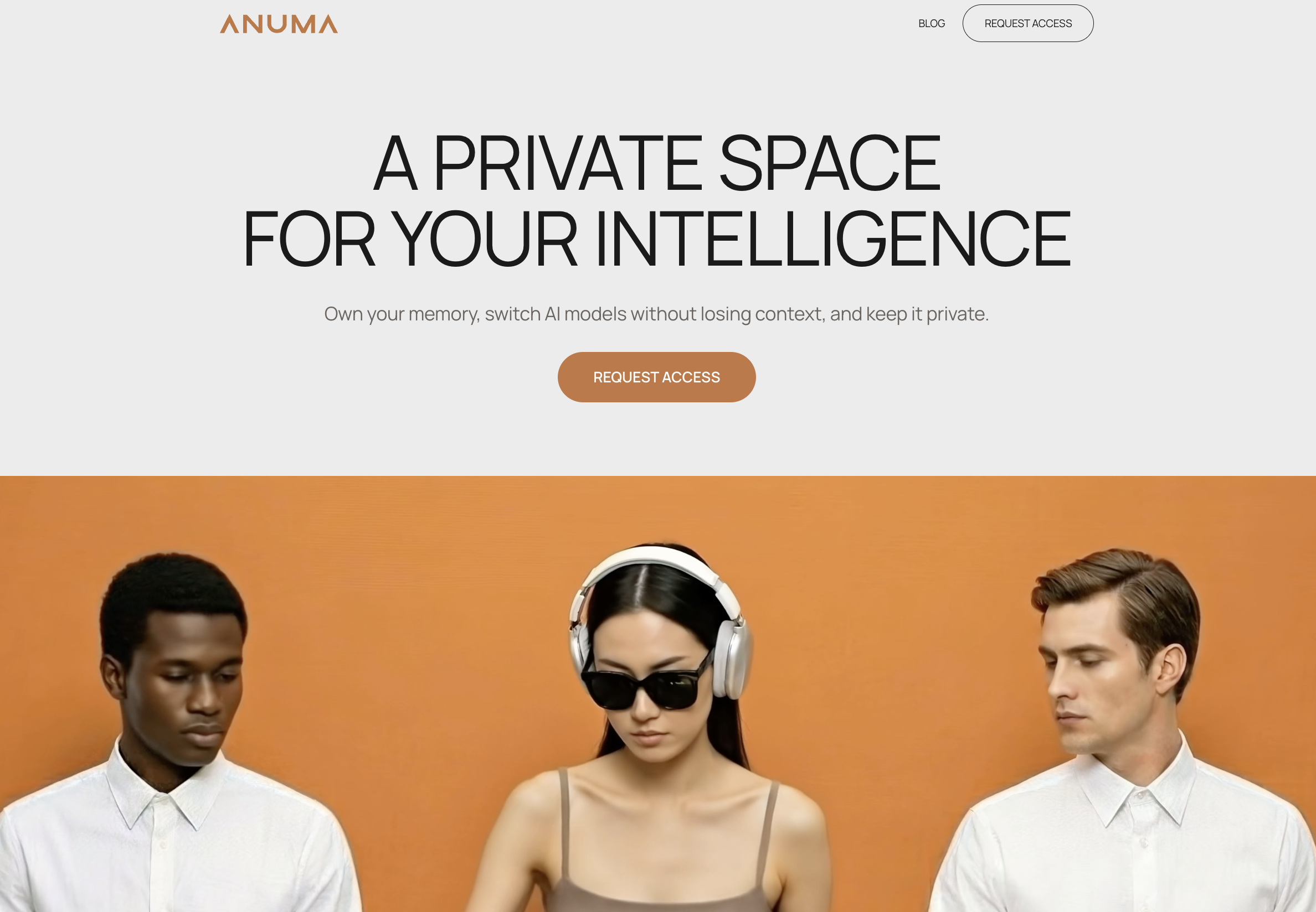 Anuma AI - Main product screenshot demonstrating key features and user interface