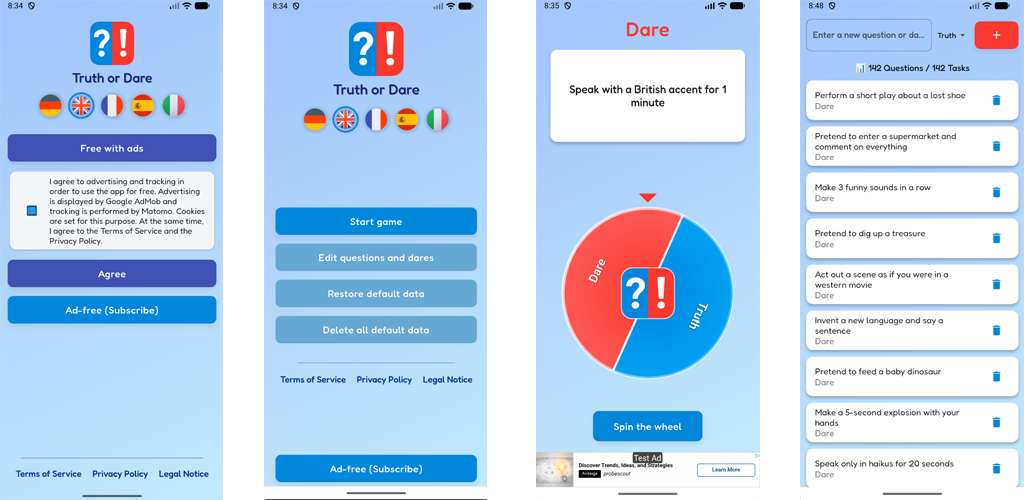 Truth or Dare - Partygame