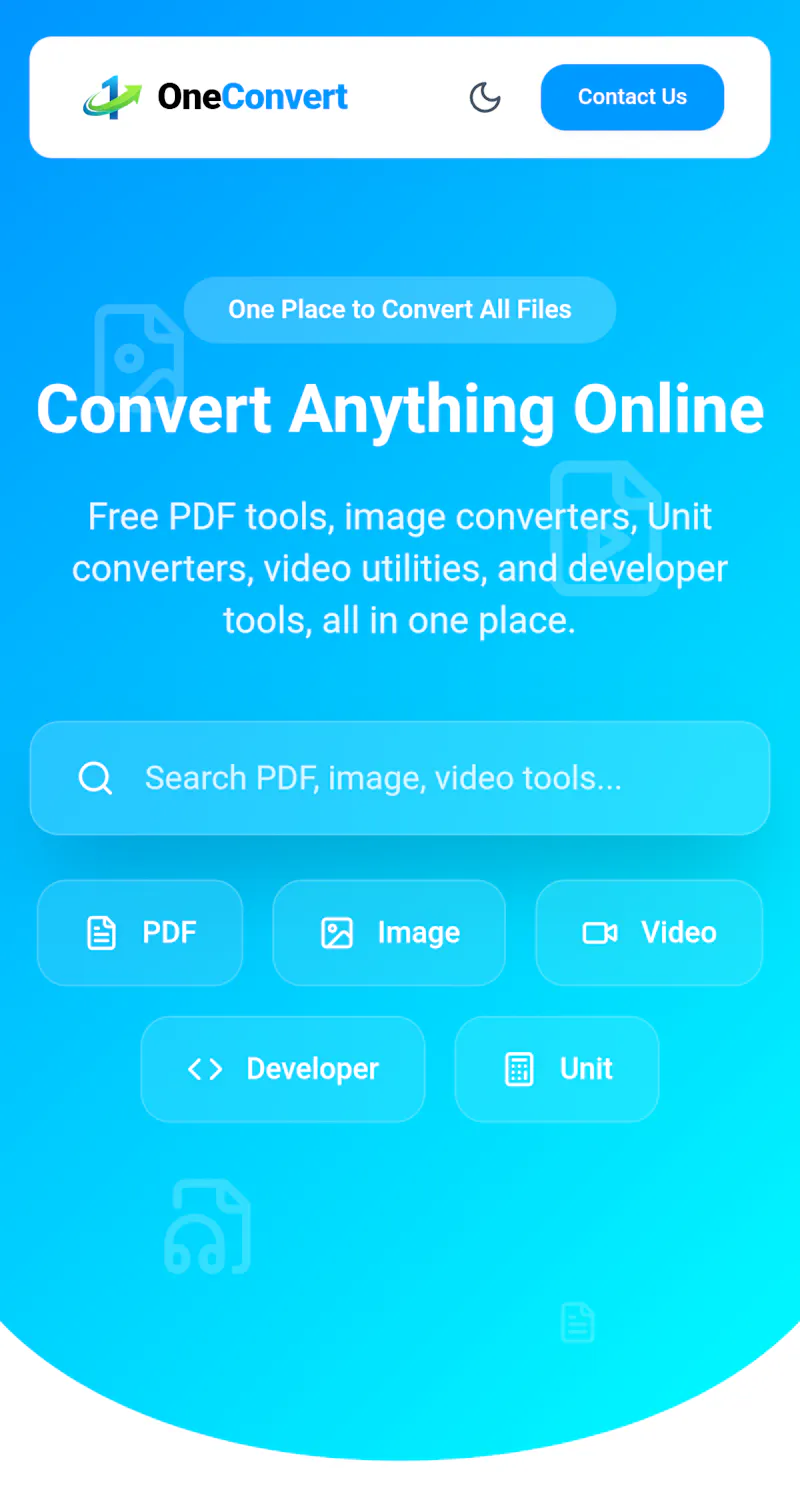 OneConvert screenshot 1