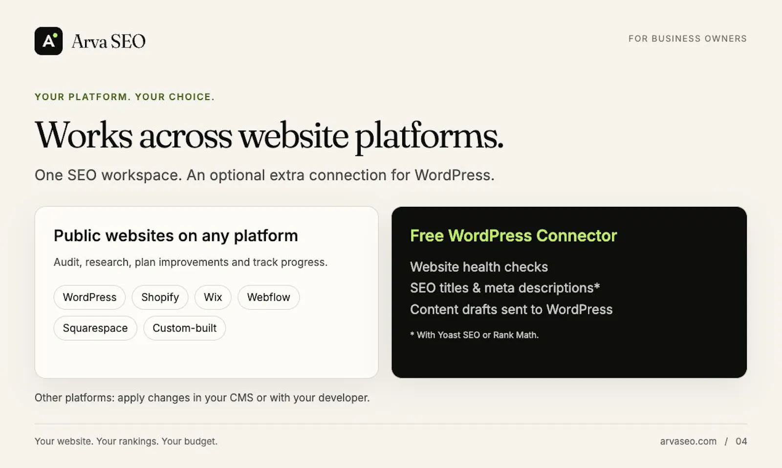 Arva SEO screenshot 5