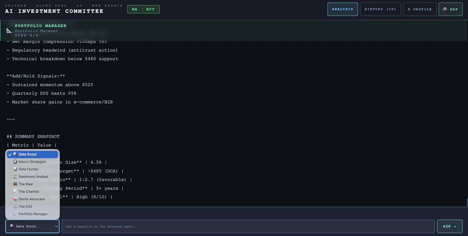 AI Investment Committee screenshot 7