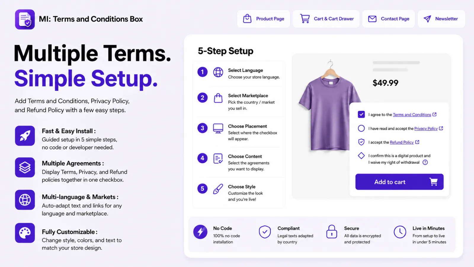 MI: Terms & Conditions app for Shopify gallery image
