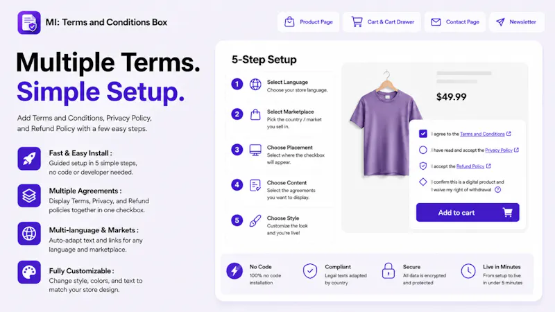 MI: Terms & Conditions app for Shopify screenshot 4