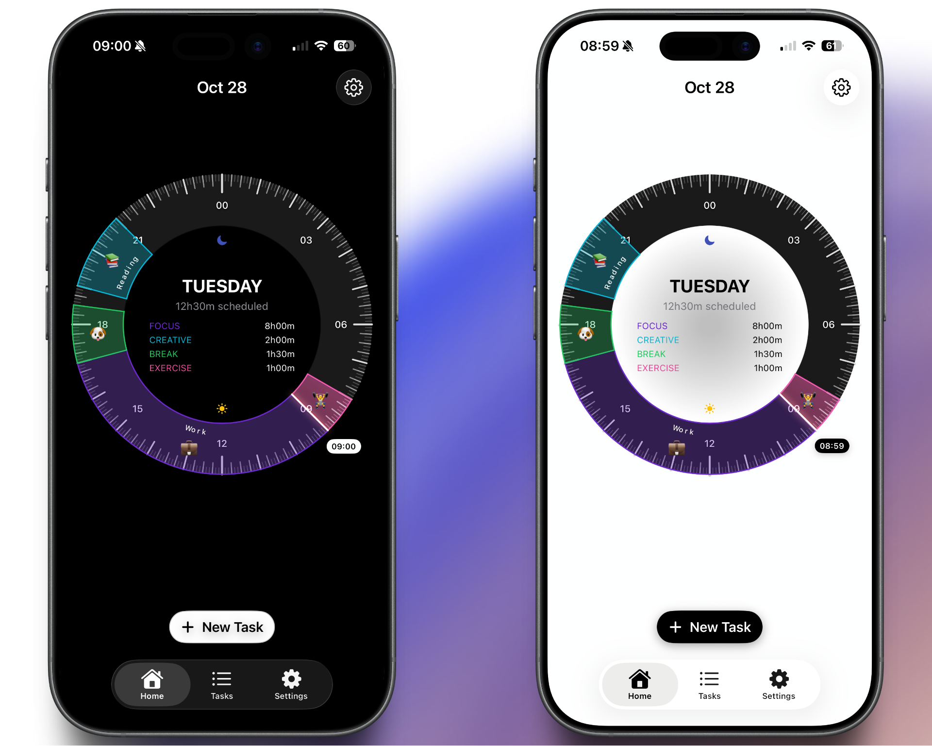 DayZen — Visual Timeboxing for iOS - Main screenshot showing features and interface