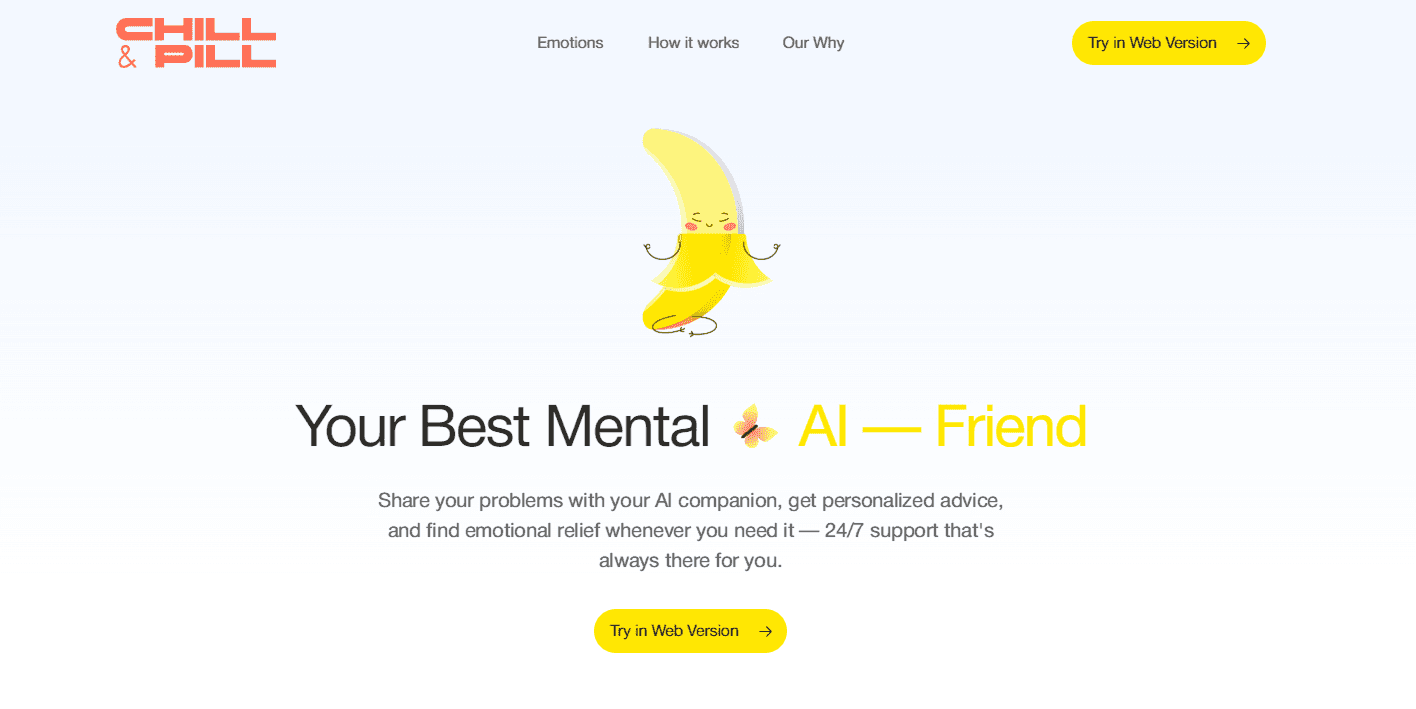 Chill & Pill - Main screenshot showing features and interface
