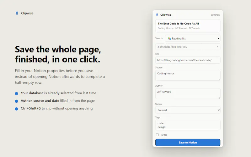 Clipwise  screenshot 2