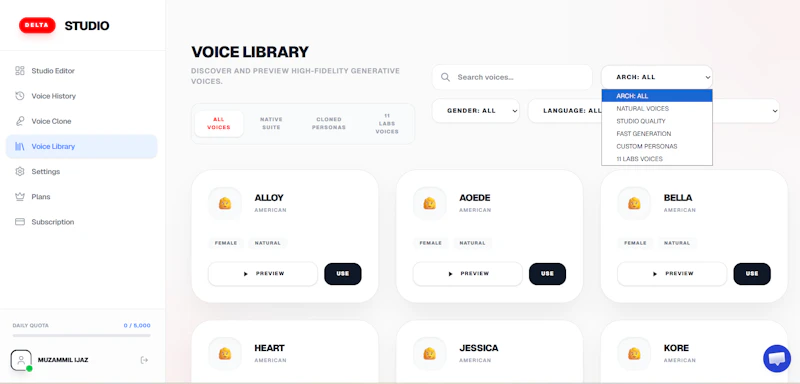 Voice Delta - Free Voice Cloning Tool screenshot 3
